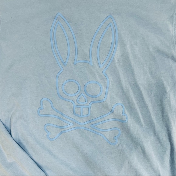 Psycho Bunny Womens Cotton Light Blue Long Sleeve Tee Size 3 XS Trendy Premium - Picture 4 of 6